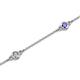 2 - Aizza (5 Stn/3.4mm) Petite Tanzanite and Diamond on Cable Bracelet 