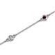 2 - Aizza (5 Stn/3.4mm) Petite Red Garnet and Diamond on Cable Bracelet 