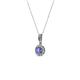 2 - Shanon Tanzanite and Diamond Halo Pendant 