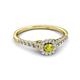 2 - Florence Prima Yellow and White Diamond Halo Engagement Ring 
