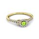 2 - Florence Prima Peridot and Diamond Halo Engagement Ring 