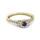 2 - Florence Prima Blue Sapphire and Diamond Halo Engagement Ring 