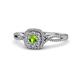1 - Yesenia Prima Peridot and Diamond Halo Engagement Ring 
