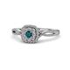 1 - Yesenia Prima London Blue Topaz and Diamond Halo Engagement Ring 