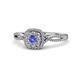 1 - Yesenia Prima Tanzanite and Diamond Halo Engagement Ring 