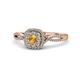 1 - Yesenia Prima Citrine and Diamond Halo Engagement Ring 