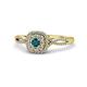 1 - Yesenia Prima London Blue Topaz and Diamond Halo Engagement Ring 