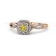 1 - Yesenia Prima Yellow and White Diamond Halo Engagement Ring 