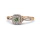 1 - Yesenia Prima Diamond and Lab Created Alexandrite Halo Engagement Ring 