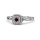 1 - Yesenia Prima Red Garnet and Diamond Halo Engagement Ring 