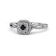 1 - Yesenia Prima Black and White Diamond Halo Engagement Ring 