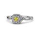 1 - Yesenia Prima Yellow and White Diamond Halo Engagement Ring 
