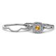 1 - Yesenia Prima Citrine and Diamond Halo Bridal Set Ring 