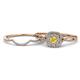 1 - Yesenia Prima Yellow Sapphire and Diamond Halo Bridal Set Ring 