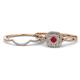1 - Yesenia Prima Ruby and Diamond Halo Bridal Set Ring 