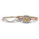 1 - Yesenia Prima Citrine and Diamond Halo Bridal Set Ring 