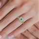 2 - Yesenia Prima Emerald and Diamond Halo Bridal Set Ring 