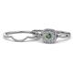 1 - Yesenia Prima Diamond and Lab Created Alexandrite Halo Bridal Set Ring 