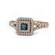 1 - Zinnia Prima London Blue Topaz and Diamond Double Halo Engagement Ring 