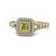 1 - Zinnia Prima Yellow and White Diamond Double Halo Engagement Ring 