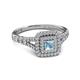 2 - Zinnia Prima Aquamarine and Diamond Double Halo Engagement Ring 