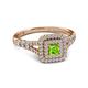 2 - Zinnia Prima Peridot and Diamond Double Halo Engagement Ring 