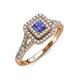 3 - Zinnia Prima Tanzanite and Diamond Double Halo Engagement Ring 