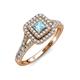 3 - Zinnia Prima Aquamarine and Diamond Double Halo Engagement Ring 