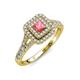 3 - Zinnia Prima Pink Tourmaline and Diamond Double Halo Engagement Ring 