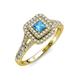 3 - Zinnia Prima Blue Topaz and Diamond Double Halo Engagement Ring 