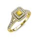 3 - Zinnia Prima Yellow Sapphire and Diamond Double Halo Engagement Ring 