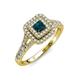3 - Zinnia Prima London Blue Topaz and Diamond Double Halo Engagement Ring 