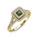 3 - Zinnia Prima Diamond and Lab Created Alexandrite Double Halo Engagement Ring 