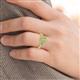 5 - Zinnia Prima Peridot and Diamond Double Halo Engagement Ring 