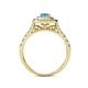 4 - Zinnia Prima Blue Topaz and Diamond Double Halo Engagement Ring 