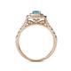 4 - Zinnia Prima Blue Topaz and Diamond Double Halo Engagement Ring 