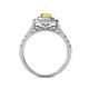 4 - Zinnia Prima Yellow Sapphire and Diamond Double Halo Engagement Ring 