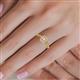 3 - Gloria Prima Emerald Cut Pink Tourmaline and Diamond Halo Engagement Ring 