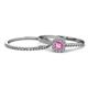 1 - Selena Prima 1.11 ctw of Pink Sapphire Accented Natural Diamonds Halo Bridal Set Ring 