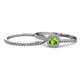 1 - Selena Prima 1.13 ctw of Peridot Accented Natural Diamonds Halo Bridal Set Ring 