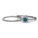 1 - Selena Prima 1.11 ctw of London Blue Topaz Accented Natural Diamonds Halo Bridal Set Ring 