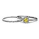 1 - Selena Prima 1.09 ctw of Yellow Diamond Accented Natural Diamonds Halo Bridal Set Ring 