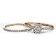 1 - Selena Prima 1.06 ctw of Diamond Accented Natural Diamonds Halo Bridal Set Ring 