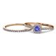 1 - Selena Prima 1.07 ctw of Tanzanite Accented Natural Diamonds Halo Bridal Set Ring 