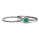 1 - Selena Prima 1.09 ctw of Emerald Accented Natural Diamonds Halo Bridal Set Ring 