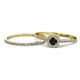 1 - Selena Prima 1.11 ctw of Black Diamond Accented Natural Diamonds Halo Bridal Set Ring 