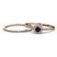 1 - Selena Prima 1.11 ctw of Black Diamond Accented Natural Diamonds Halo Bridal Set Ring 