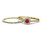 1 - Selena Prima 1.11 ctw of Ruby Accented Natural Diamonds Halo Bridal Set Ring 