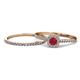 1 - Selena Prima 1.11 ctw of Ruby Accented Natural Diamonds Halo Bridal Set Ring 