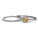 1 - Selena Prima 1.09 ctw of Citrine Accented Natural Diamonds Halo Bridal Set Ring 